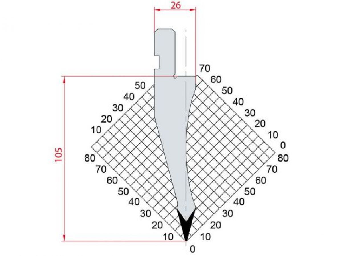 Dao chấn 30º 1055. H=105, R=0.5 Max T/m=50