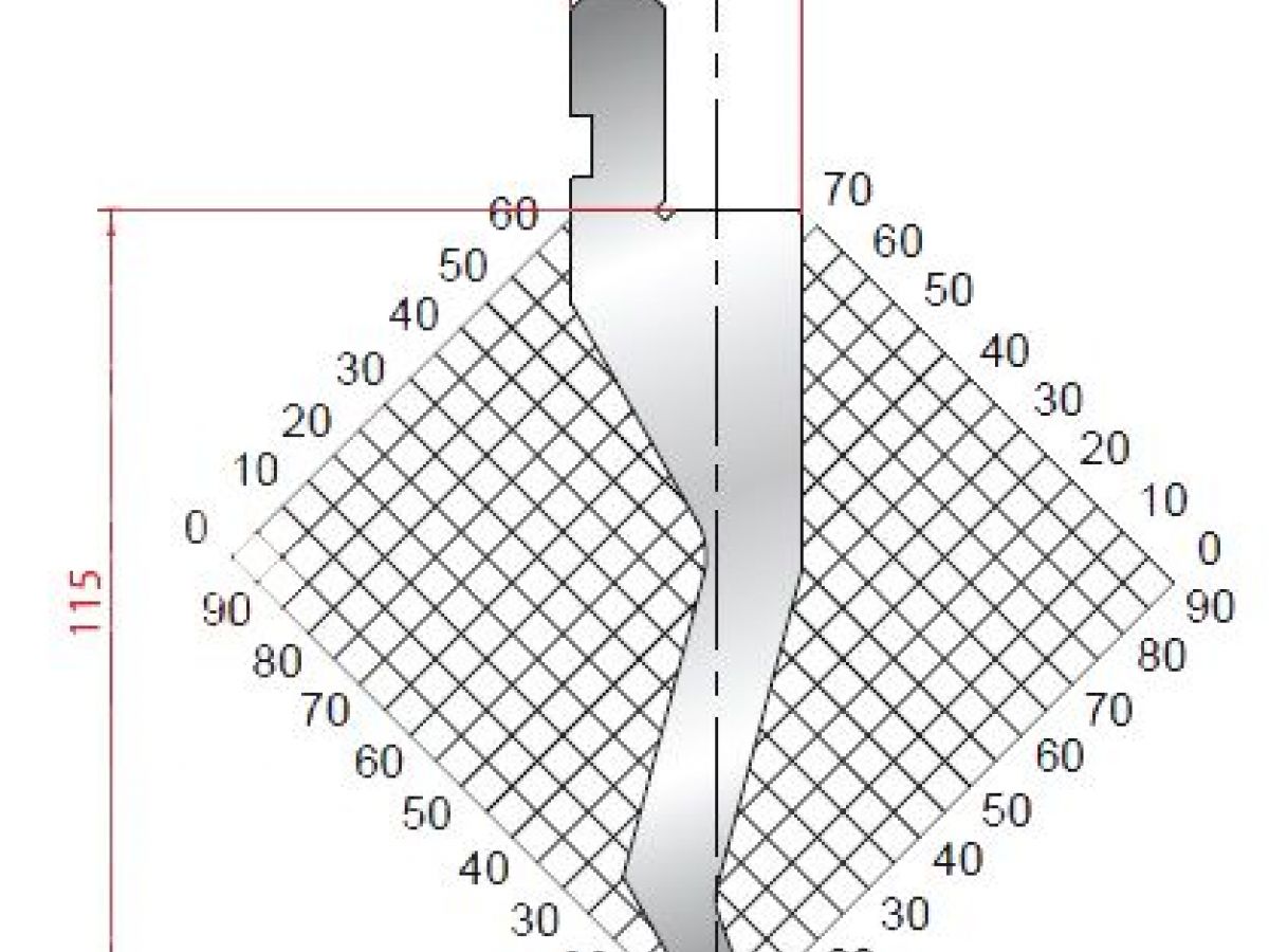 Dao chấn 60º 1191. H=115, R= 0.8 Max T/m=60