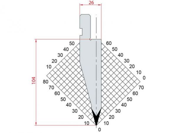 Dao chấn 30º 1193. H=104, R= 0.6 Max T/m=100