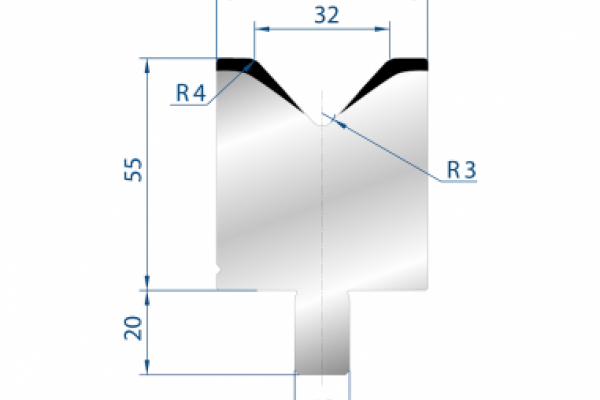 Cối chấn 1V 32 α=85º H55 Max. T/m=100
