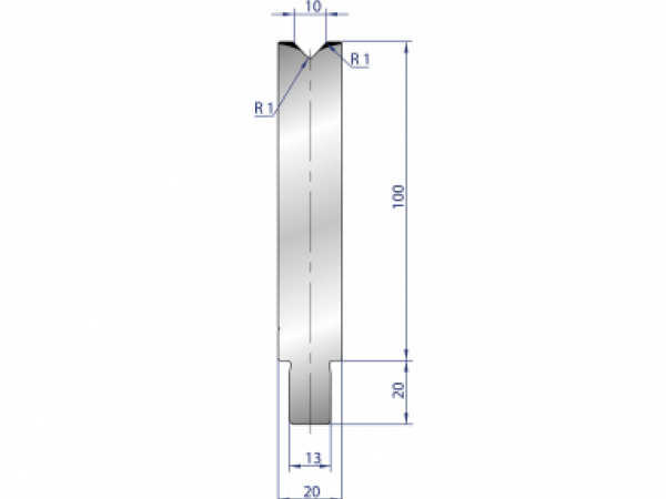 Cối chấn 1V 10 α=86º H100 Max. T/m=100