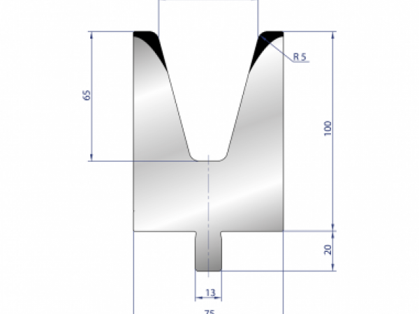 Cối chấn 1V 100 α=30º H100 Max. T/m=50, 42CrMo4