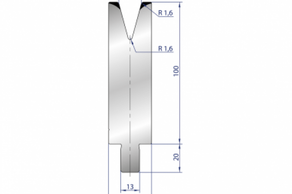Cối chấn 1V 16 α=30º H100 Max. T/m=68, 42CrMo4