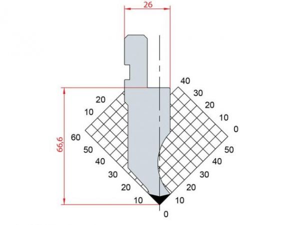 Dao chấn 88º 1065. H=66,6, R=0,25, Max T/m=100