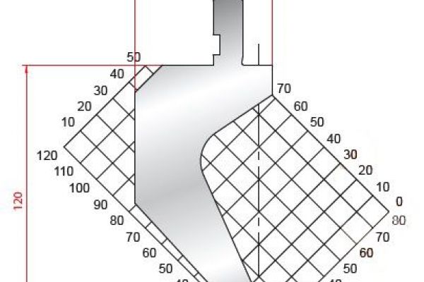 Dao chấn 85º 1322. H=120, R= 1,5 Max T/m=100