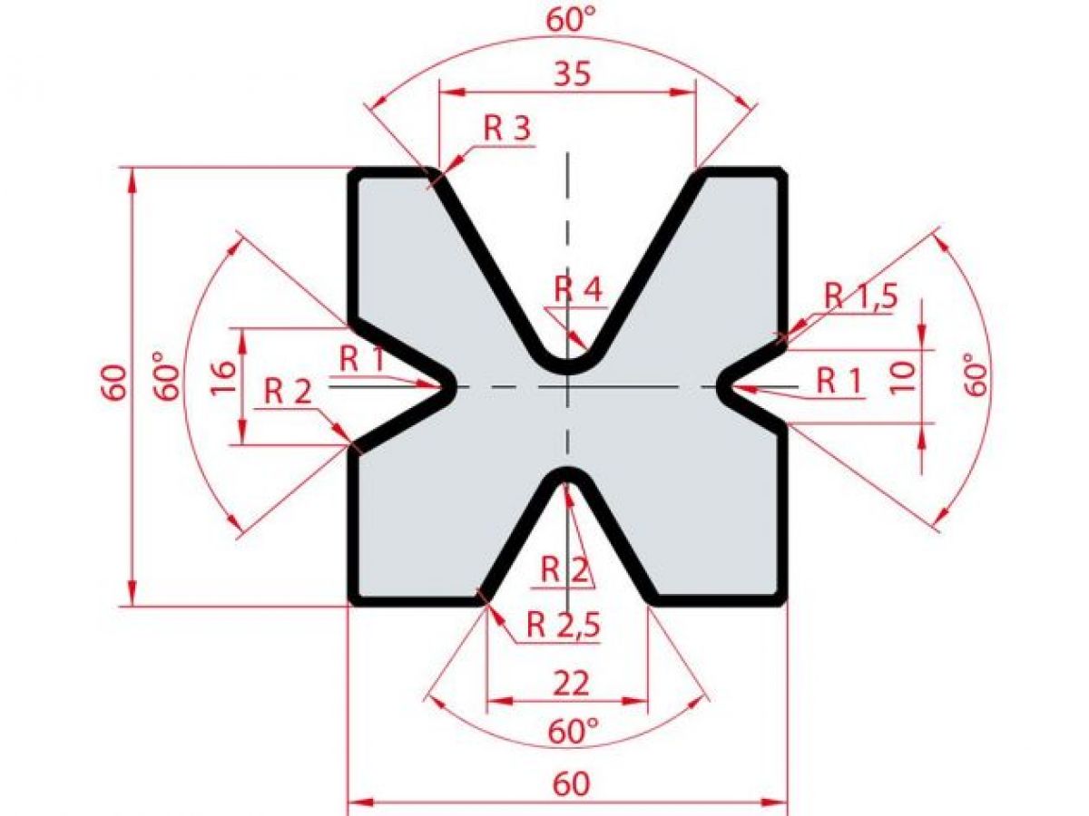 Cối chấn 4V 10/16/22/35 α=60º H60 Max. T/m=60