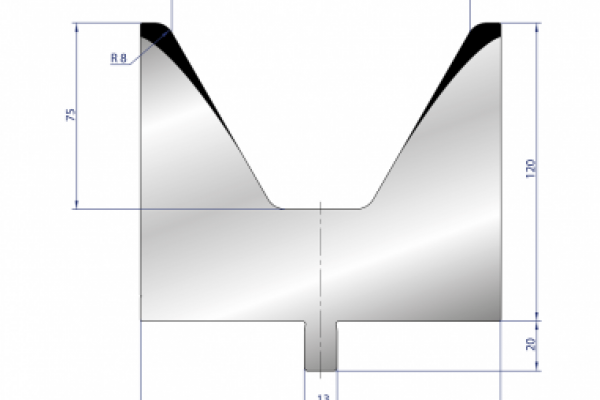 Cối chấn 1V 120 α=60º H100 Max. T/m=150, 42CrMo4