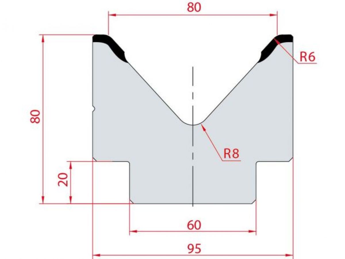 Cối chấn 1V 80 α=85º H75 Max. T/m=100