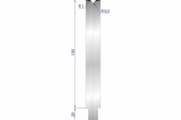 Cối chấn 1V 10 α=86º H150 Max. T/m=100, C45