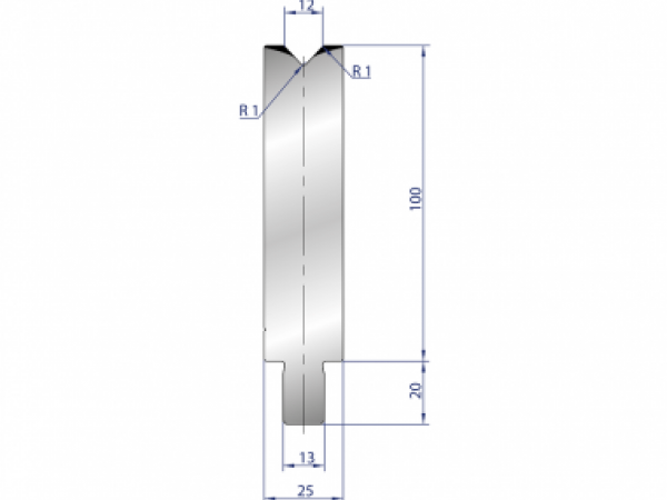 Cối chấn 1V 12 α=86º H100 Max. T/m=100
