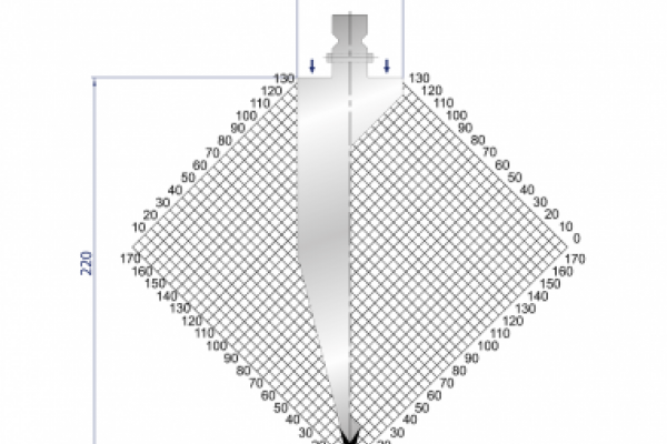 Dao chấn 28º, H=220, R=1 Max T/m=80, 42CrMo4