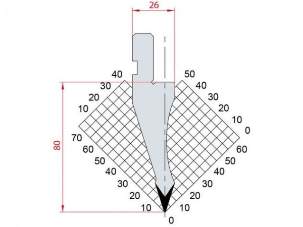 Dao chấn 35º 1035. H=70, R= 0.5 Max T/m=70