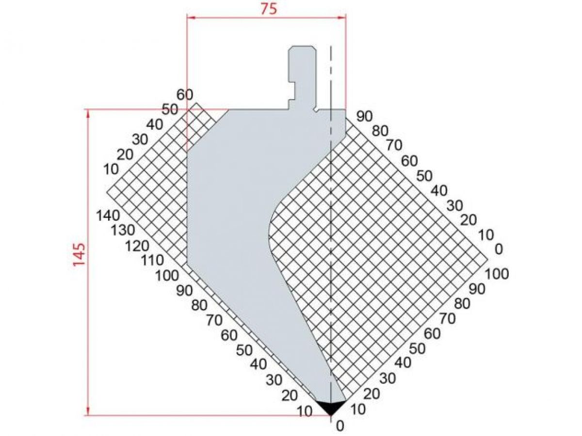 Dao chấn 88º 1030. H=145, R=0,8, Max T/m=80