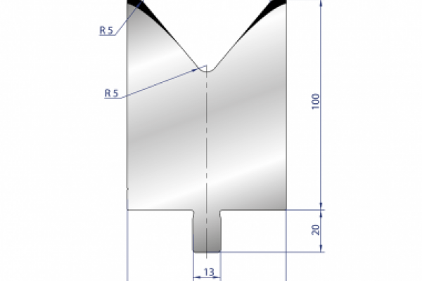 Cối chấn 1V 60 α=80º H100 Max. T/m=150, 42CrMo4
