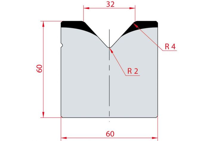 Cối chấn 1V 32 α=85º H60 Max. T/m=100