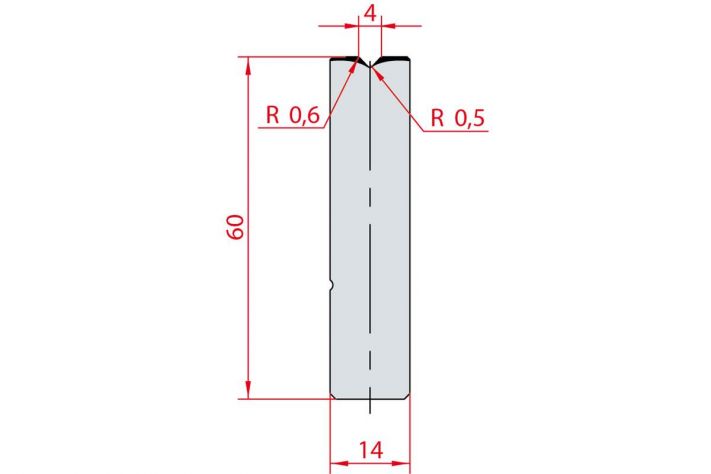 Cối chấn 1V 4 α=88º H60 Max. T/m=100