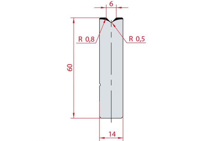 Cối chấn 1V 6 α=88º H60 Max. T/m=100