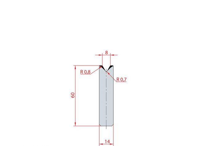 Cối chấn 1V 8 α=60º H60 Max. T/m=100