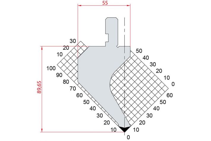 Dao chấn 88º 1014. H=89,65, R=0,8, Max T/m=60