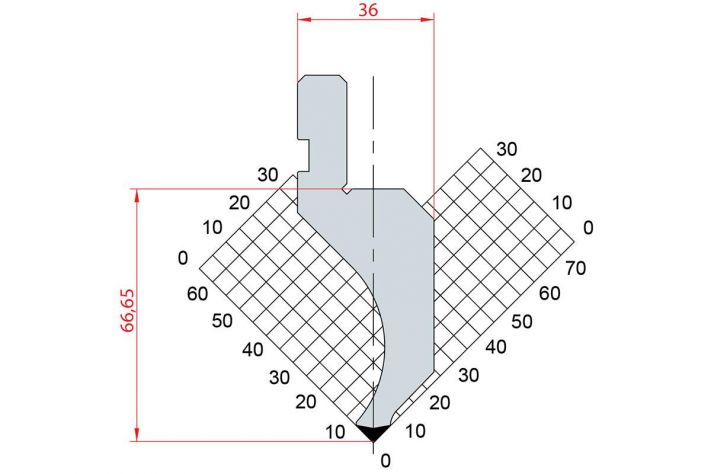 Dao chấn 88º 1081. H=66,65, R=0,8, Max T/m=60