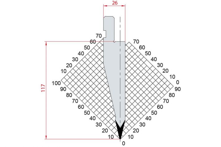 Dao chấn 26º 1178. H=117, R=0.8 Max T/m=100