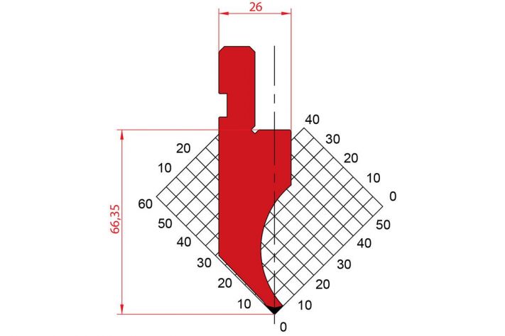 Dao chấn 88º 1264. H=66,35, R=0,25, Max T/m=35