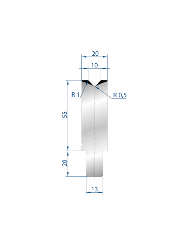 Cối chấn 1V 10 α=88º H55 Max. T/m=100