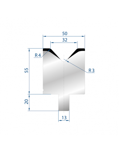 Cối chấn 1V 32 α=85º H55 Max. T/m=100