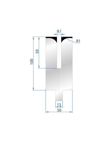 Dao cối gấp mí tôn dày max. 1.2mm