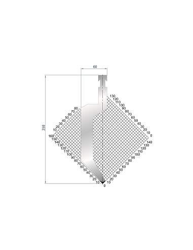 Dao chấn 86º 1298, H=250, R=1.5 Max T/m=60