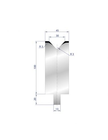 Cối chấn 1V 30 α=86º H100 R3 Max. T/m=100, C45