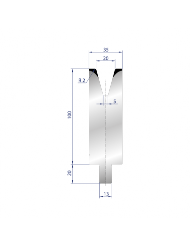 Cối chấn 1V 20 α=30º H100 Max. T/m=50, C45