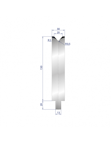 Cối chấn 1V 20 α=86º H150 Max. T/m=100, C45