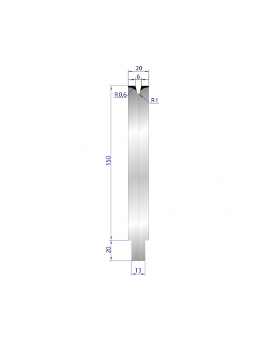 Cối chấn 1V 6 α=30º H150 Max. T/m=50, C45