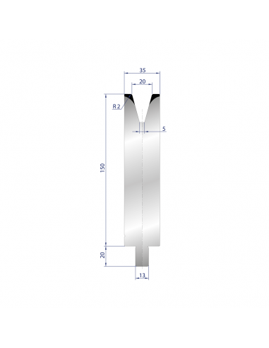 Cối chấn 1V 20 α=30º H150 Max. T/m=50, C45