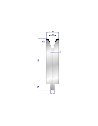 Cối chấn 1V 24 α=30º H150 Max. T/m=50, C45