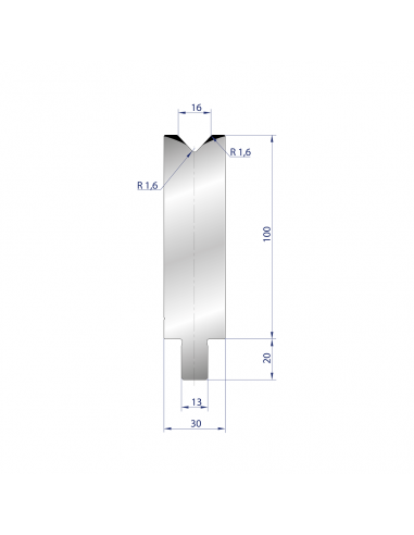 Cối chấn 1V 16 α=86º H100 Max. T/m=100