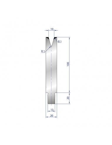 Cối chấn 1V 10 α=30º H100 Max. T/m=50, 42CrMo4