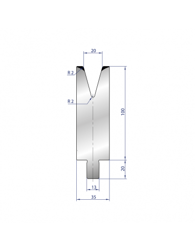 Cối chấn 1V 20 α=30º H100 Max. T/m=50, 42CrMo4