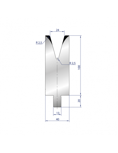 Cối chấn 1V 24 α=30º H100 Max. T/m=55, 42CrMo4