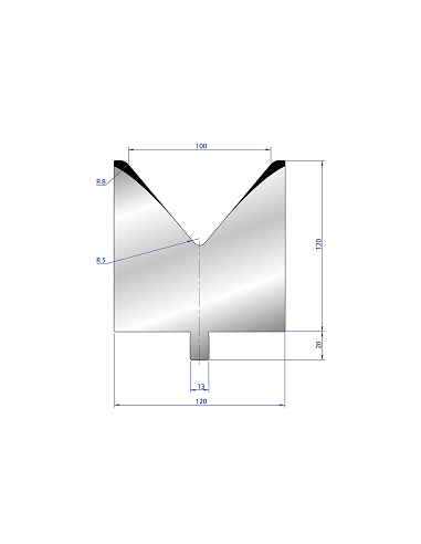 Cối chấn 1V 100 α=80º H100 Max. T/m=150, 42CrMo4