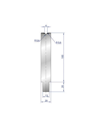 Cối chấn 1V 6 α=84º H100 Max. T/m=100, 42CrMo4