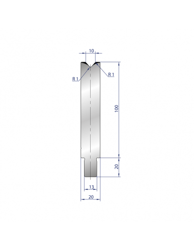 Cối chấn 1V 10 α=84º H100 Max. T/m=100, 42CrMo4