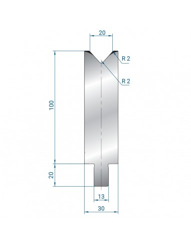 Cối chấn 1V 20 α=84º H100 Max. T/m=100, 42CrMo4