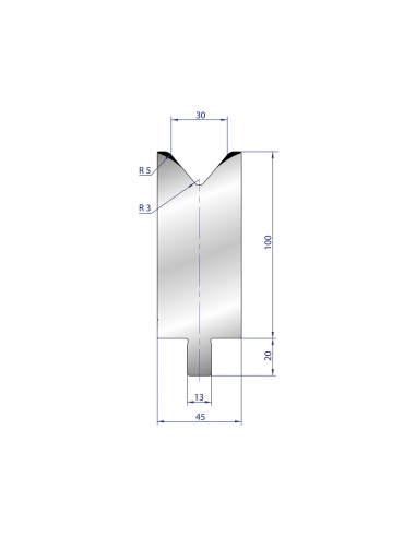 Cối chấn 1V 30 α=80º H100 Max. T/m=120, 42CrMo4