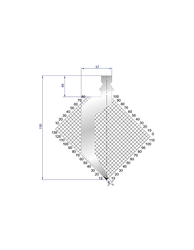 Dao chấn 86º, H=200, R=0.8 Max T/m=40, 42CrMo4