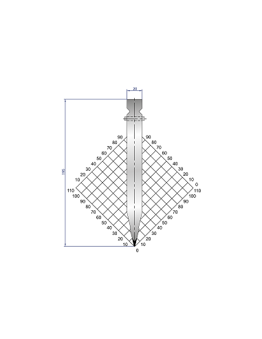 Dao chấn 26º, H=195, R=0.8 Max T/m=100, 42CrMo4